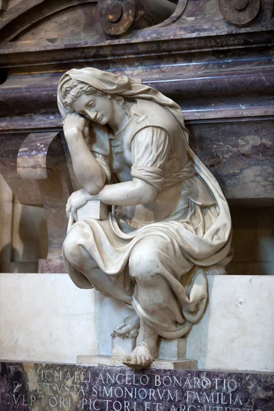 Florence - Santa Croce.Tomb of Michelangelo Buonarroti — Stock Photo, Image
