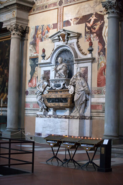 Florence - Santa Croce. Tomb of Galileo Galilei