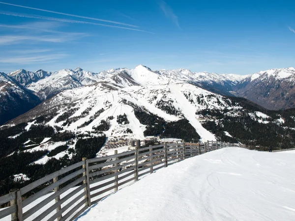 Skiing area in the Alps Royalty Free Stock Images