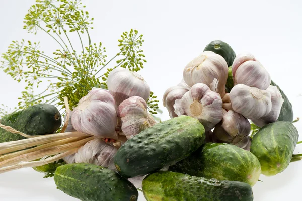 Verduras frescas sobre el fondo blanco — Foto de Stock