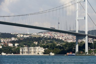 İstanbul - Boğaziçi Köprüsü bağlarken Avrupa ve Asya