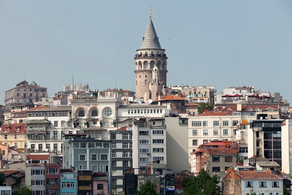 Galata Kulesi İstanbul Beyoğlu bölgesinde, Türkiye — Stok fotoğraf