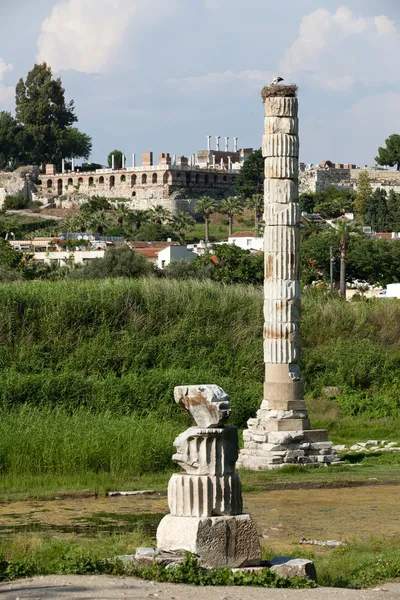 Der Tempel der Artemis, eines der sieben Weltwunder der Antike — Stockfoto