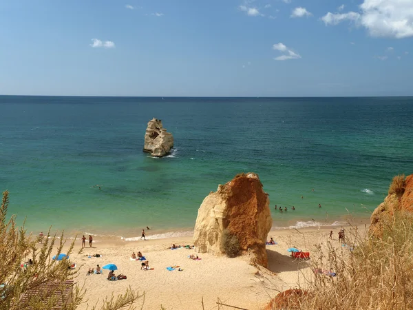 Część idyllicznej plaży Praia de Rocha w regionie Algarve. — Zdjęcie stockowe