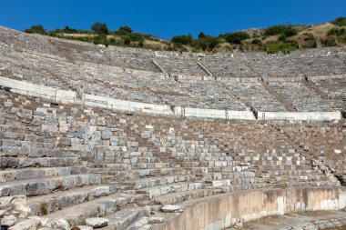 Antik Yunan-Roma amfi tiyatro şehir Efes