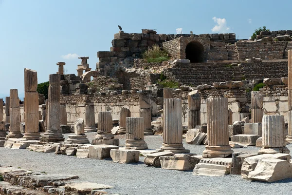 Romjai az ókori görög város ephesus — Stock Fotó