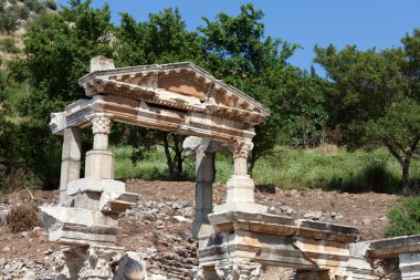 Eski Yunanca trajan Çeşmesi şehir Efes