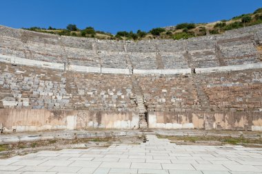Antik Yunan-Roma amfi tiyatro şehir Efes