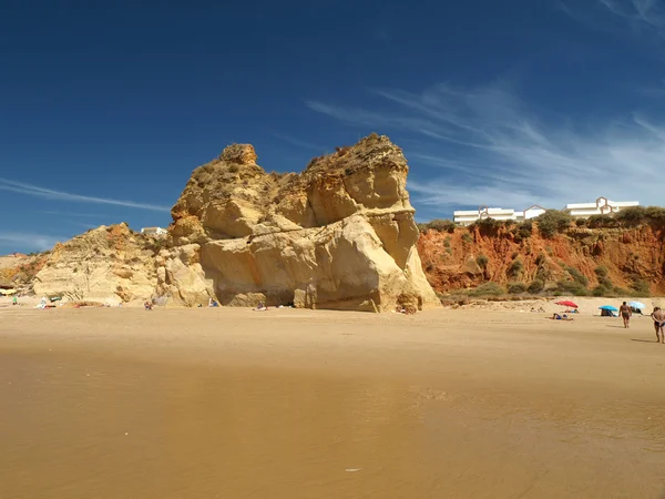 Praia de Rocha na região do Algarve . — Fotografia de Stock