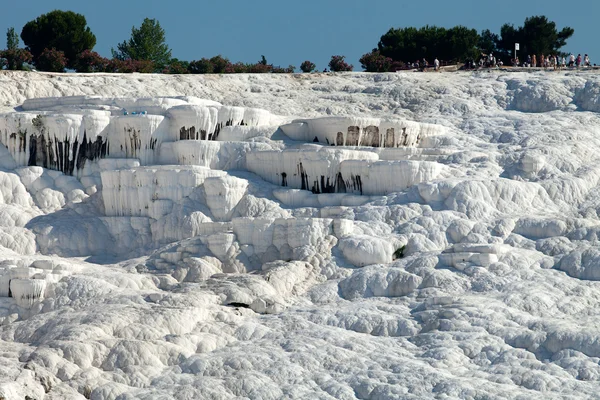 Travertijn zwembaden en terrassen in Pamukkale turkey — Stockfoto