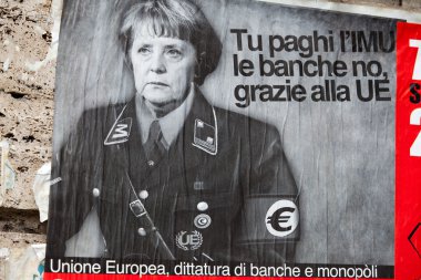 Bir Roma duvarları üzerinde poster