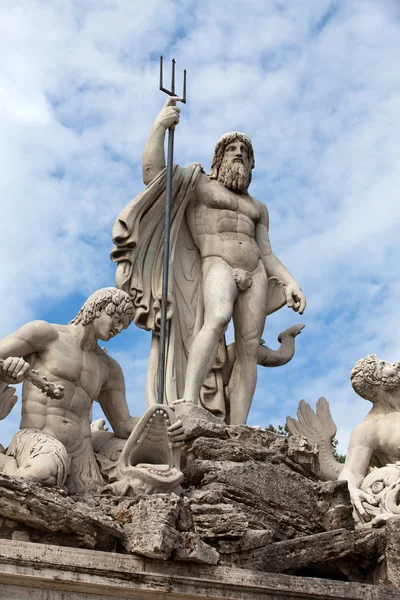 Rome - fontein van Neptunus in piazza popolo — Stockfoto