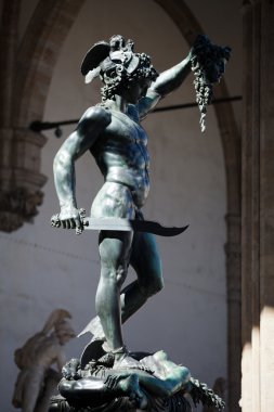 Floransa - piazza della signoria, medusa kafası perseus