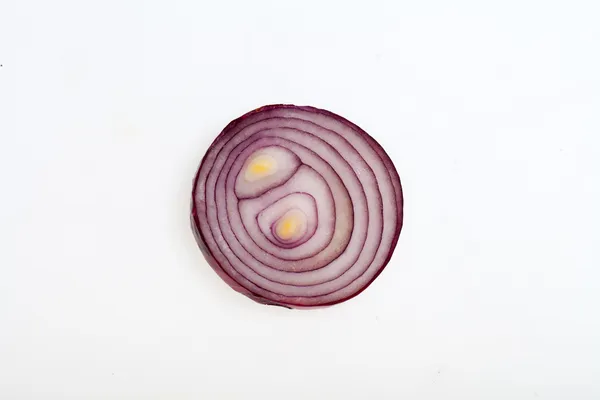 Sliced onion isolated on white — Stock Photo, Image