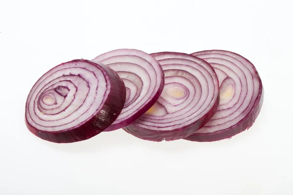 Sliced onion isolated on white — Stock Photo, Image