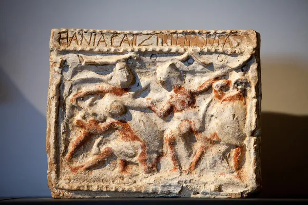 Oude Etruskische kunst. sarcofaag van chiusi, Toscane. — Stockfoto