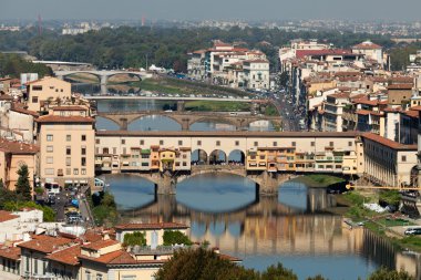 Ponte vecchio, florence, Toskana, İtalya .