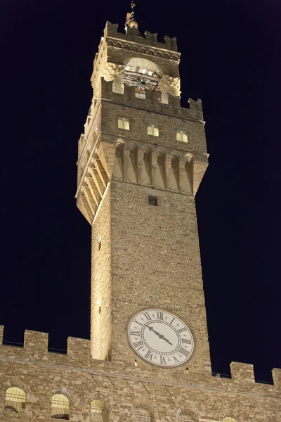 Palazzo Vecchio in Piazza della Signoria, Firenze, Toscana — Foto Stock