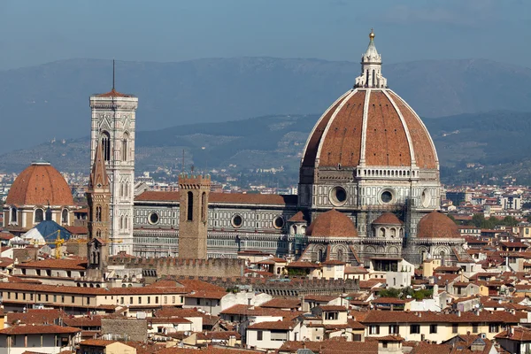 Catedral de Florencia Italia, Vista desde la Piazza Michelangelo — Foto de Stock