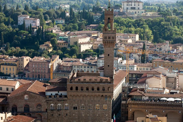 Florenz - der Blick vom Dom auf den Palazzo Vecchio — Stockfoto