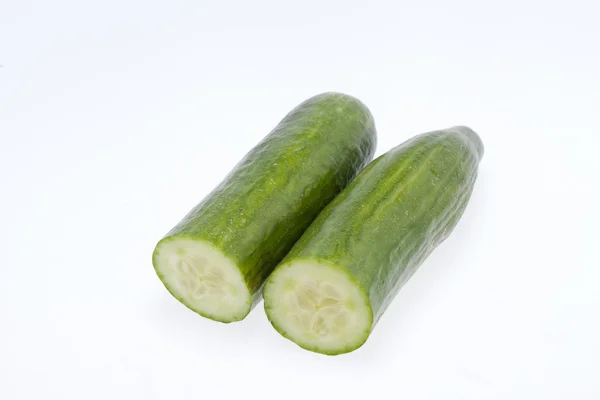 The green cucumber isolated on white background — Stock Photo, Image