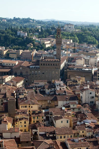 Florencia - la vista del Palazzo Vecchio desde la cúpula Duomo —  Fotos de Stock