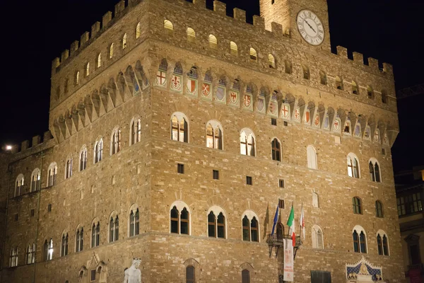 Palazzo Vecchio na Piazza della Signoria, Florença, Toscana — Fotografia de Stock