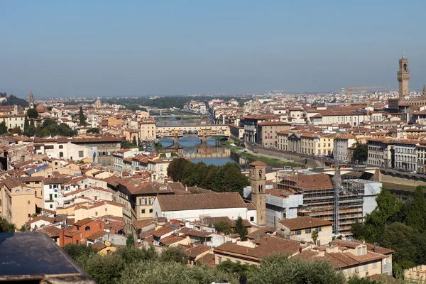 Florenz, Toskana, Italien. Blick von der Piazza Michelangelos — Stockfoto