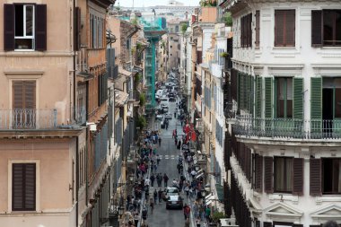 via Condotti - piazza di spagna, Roma manzarası