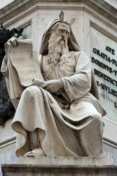 Prophetl socha Mojžíše v Římě, Itálie. — Stock fotografie