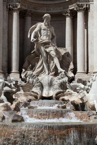 The Trevi Fountain or Fontana di Trevi is the largest and most famous fountain in Rome. — Stock Photo, Image