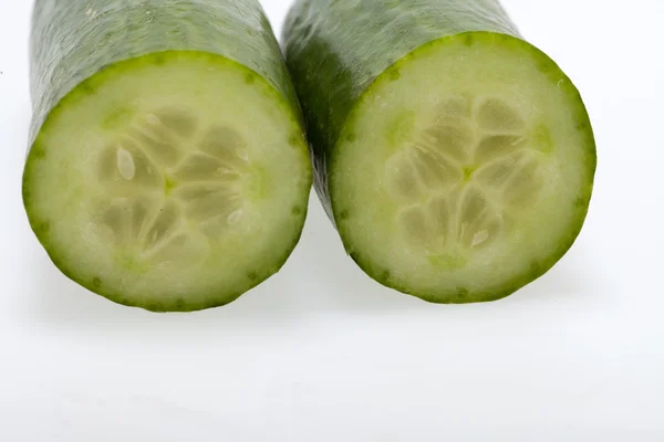 The green cucumber isolated on white background — Stock Photo, Image