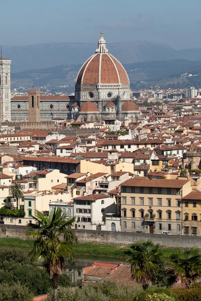 Cathedral of Florence Italy, View from the Michelangelo's Piazza — Stock Photo, Image