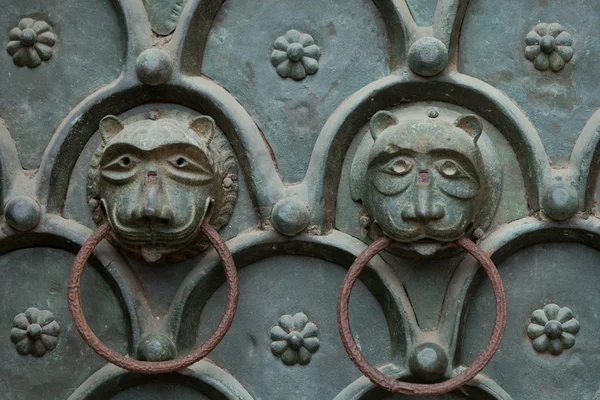 Venice - door from bronze to the cathedral of St Mark — Stock Photo, Image