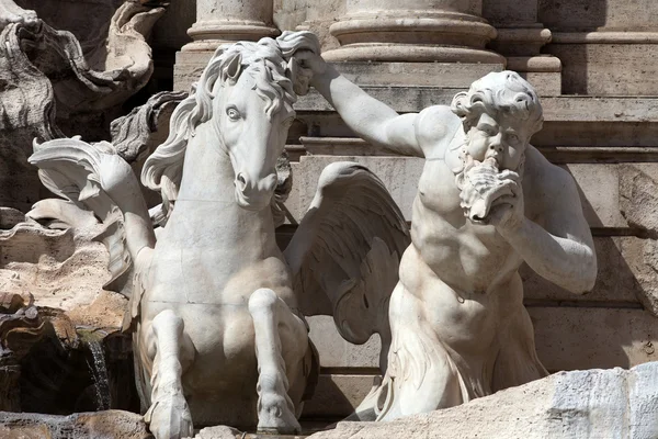 特雷维喷泉或 fontana di trevi 是罗马的最大和最著名的喷泉. — 图库照片