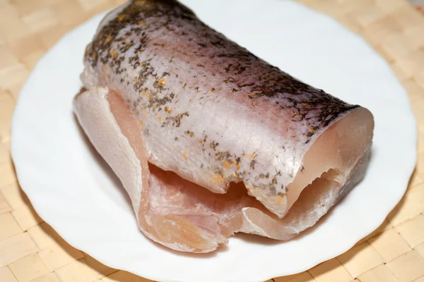Шматок свіжої сирої риби. Здорова дієта . — стокове фото