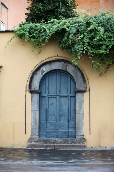 Oude houten deur, Toscane, Italië — Stockfoto