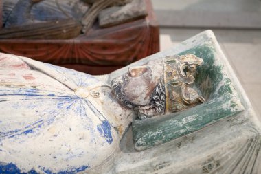 Tomb of Richard the Lionheart and Isabella of Angouleme in Fontevraud Abbey - Loire Valley clipart