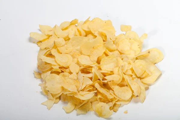 Potatis chips isolerad på vit bakgrund — Stockfoto