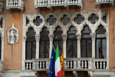 Venedik - Kanal Grande 'deki muhteşem antika bina