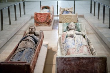 Tomb of Richard the Lionheart and Isabella of Angouleme in Fontevraud Abbey - Loire Valley , France clipart