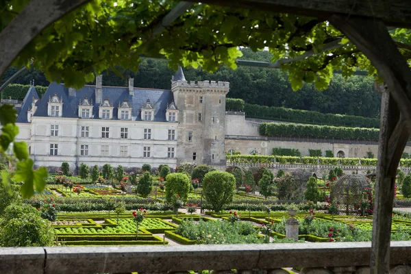 Gardens and Chateau de Villandry in Loire Valley in France — Stock Photo, Image