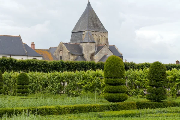 Trädgårdar och chateau de villandry i Loiredalen i Frankrike — Stockfoto