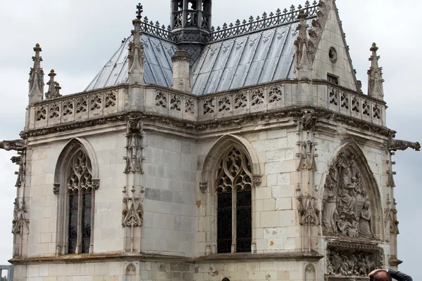 Capilla de San Hubert donde Leonardo Da Vinci está enterrado en Amboise, Francia . — Foto de Stock