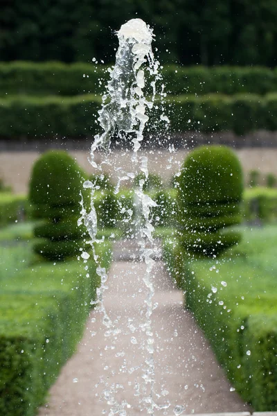 Zahrady a zámek de villandry v údolí Loiry ve Francii — Stock fotografie