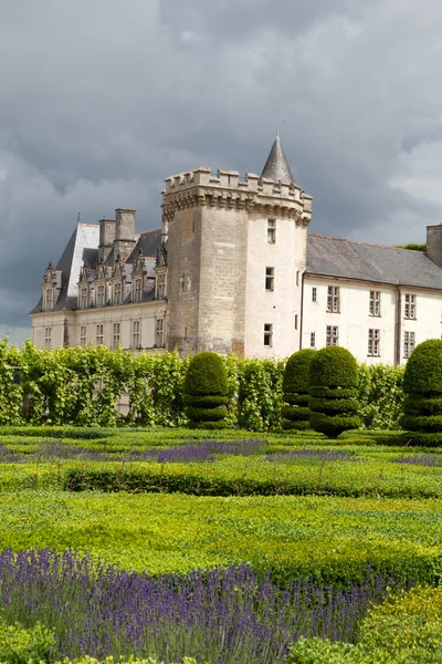 Сади і chateau de Вілландрі в Долина Луари у Франції — стокове фото