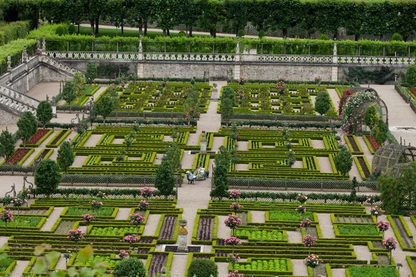 Köksträdgård i Chateau de Villandry. Loire Valley, Frankrike — Stockfoto