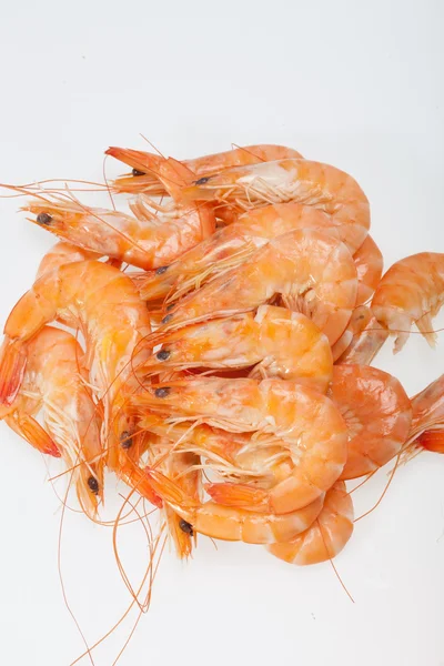 Fresh shrimp isolated on a white background — Stock Photo, Image