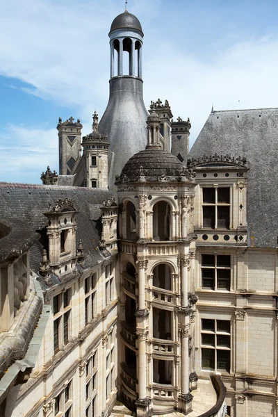 螺旋楼梯在香波堡城堡、 卢瓦尔河谷城堡群、 法国 — 图库照片
