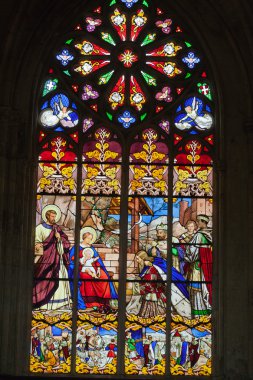 vitray pencereler saint gatien Katedrali Tours, Fransa.